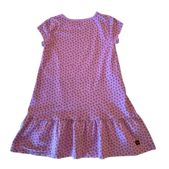 Tea Collection | Little Girl Purple & Navy Floral Print Dress Size 6 - Picture 2 of 6